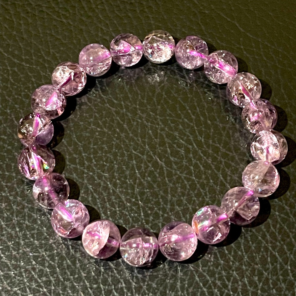 Gemmy Amethyst Bracelet with Rainbows